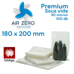 180 x 200 mm Air Zero Premium Vákuumtasak sous vide minőség (100 db)